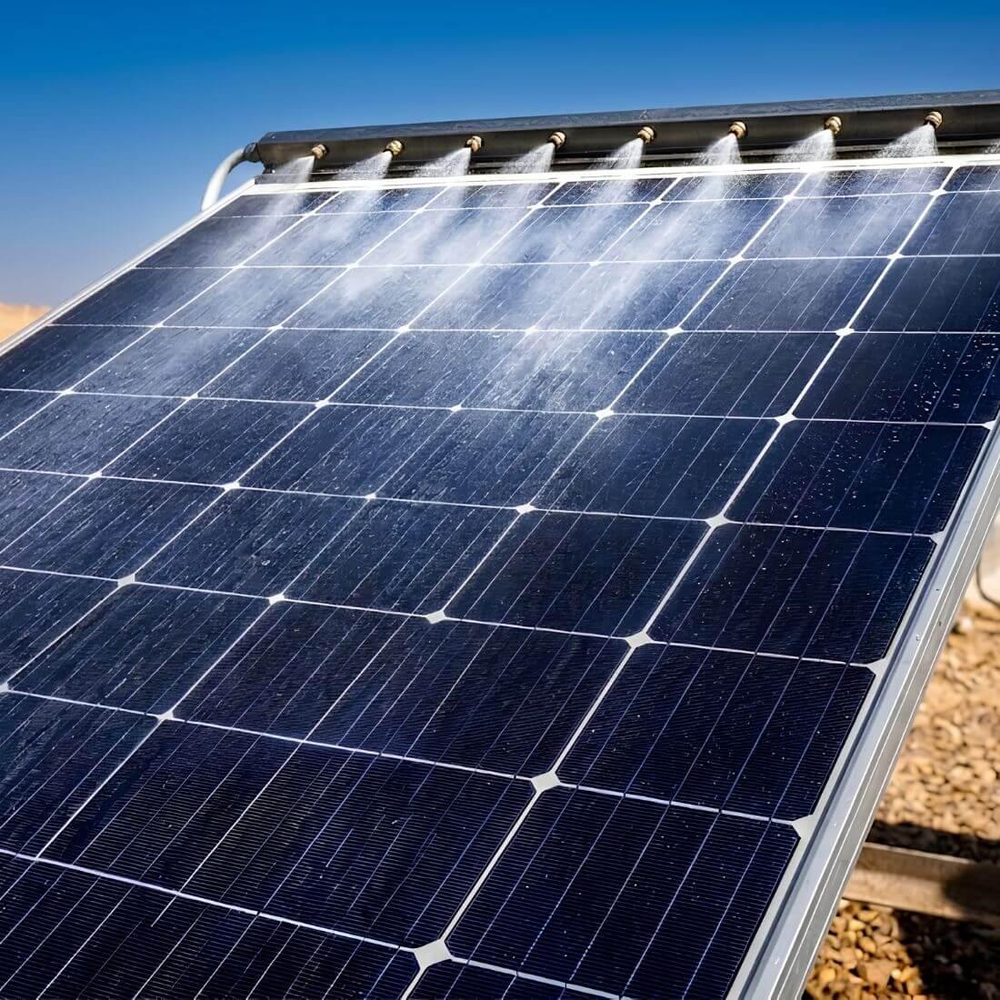 Smart Water-Spray System Boosts Solar Panel Efficiency by 28% in Desert Climates