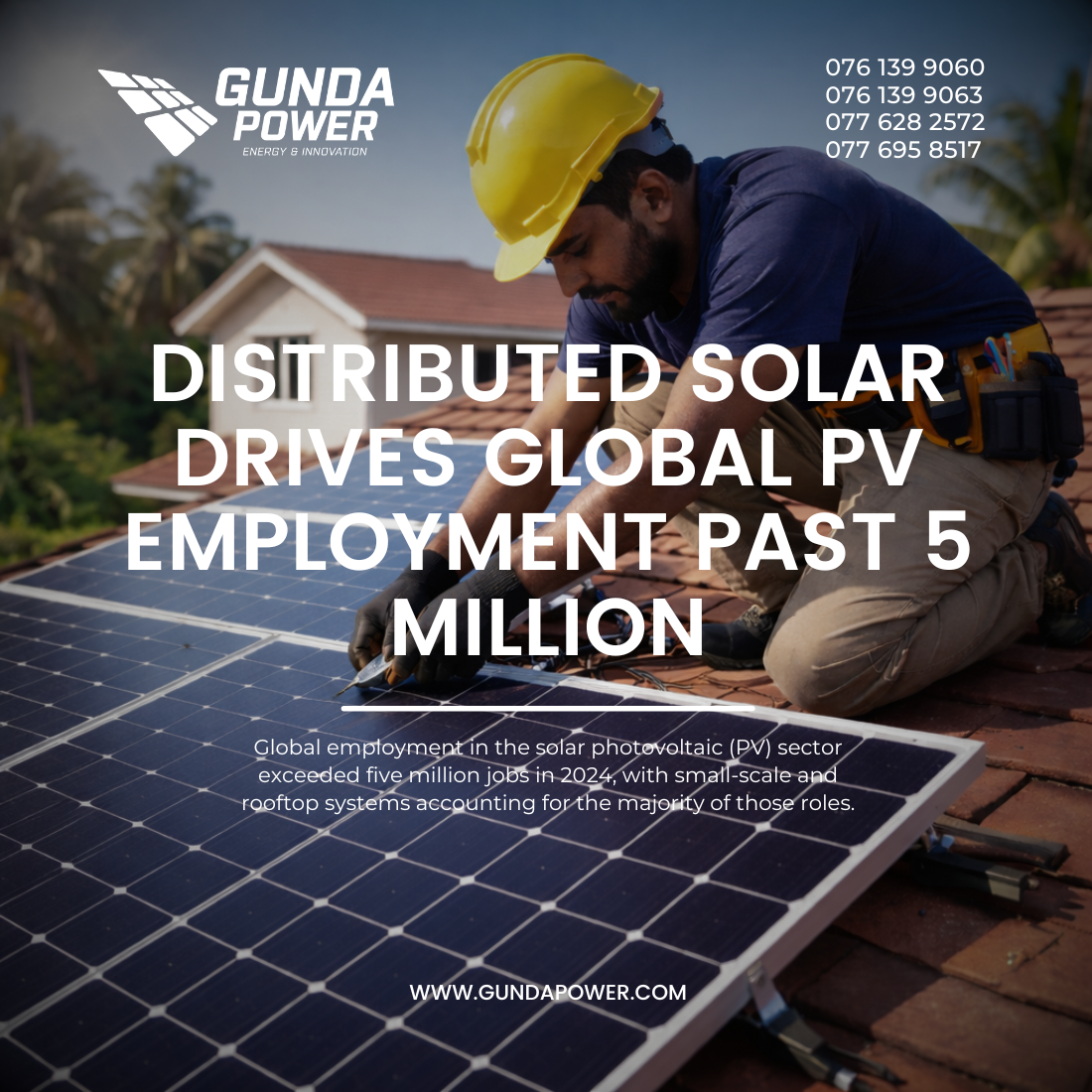 Distributed Solar Drives Global PV Employment Past 5 Million